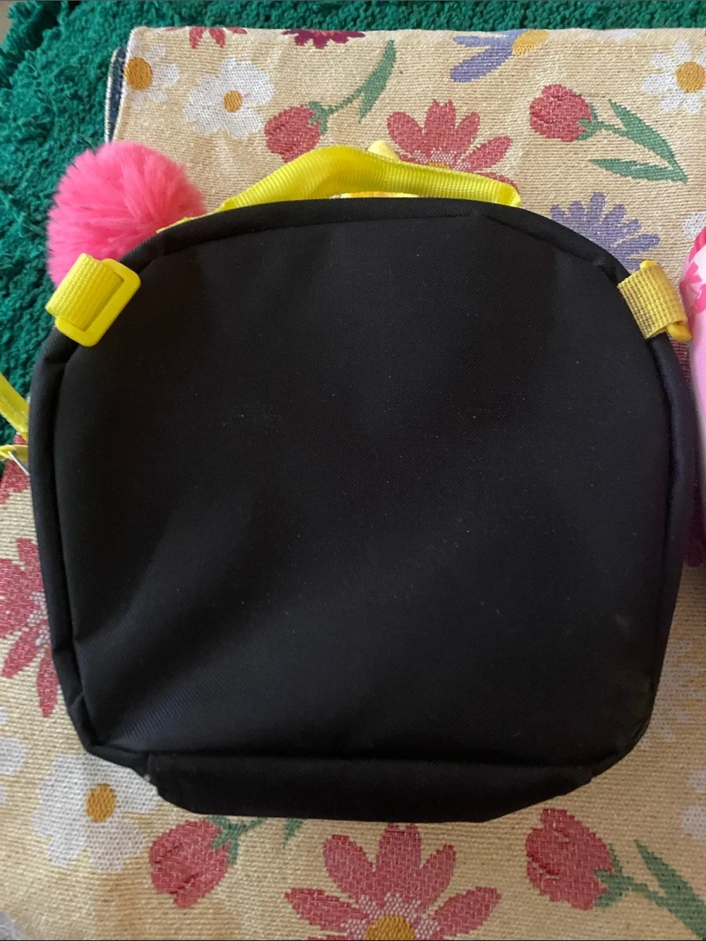 Pink Striped Kids Carry Bag with Bow Print - Cute Travel Tote and Lol doll lunch